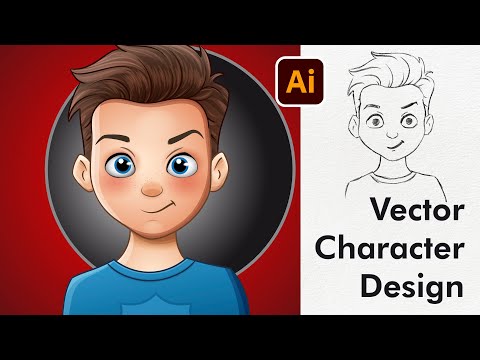Male Cartoon Character Design - Digital Vector Drawing in Adobe Illustrator