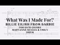 What was i made for for satb choirs arranged by maryanne muglia and emily drum