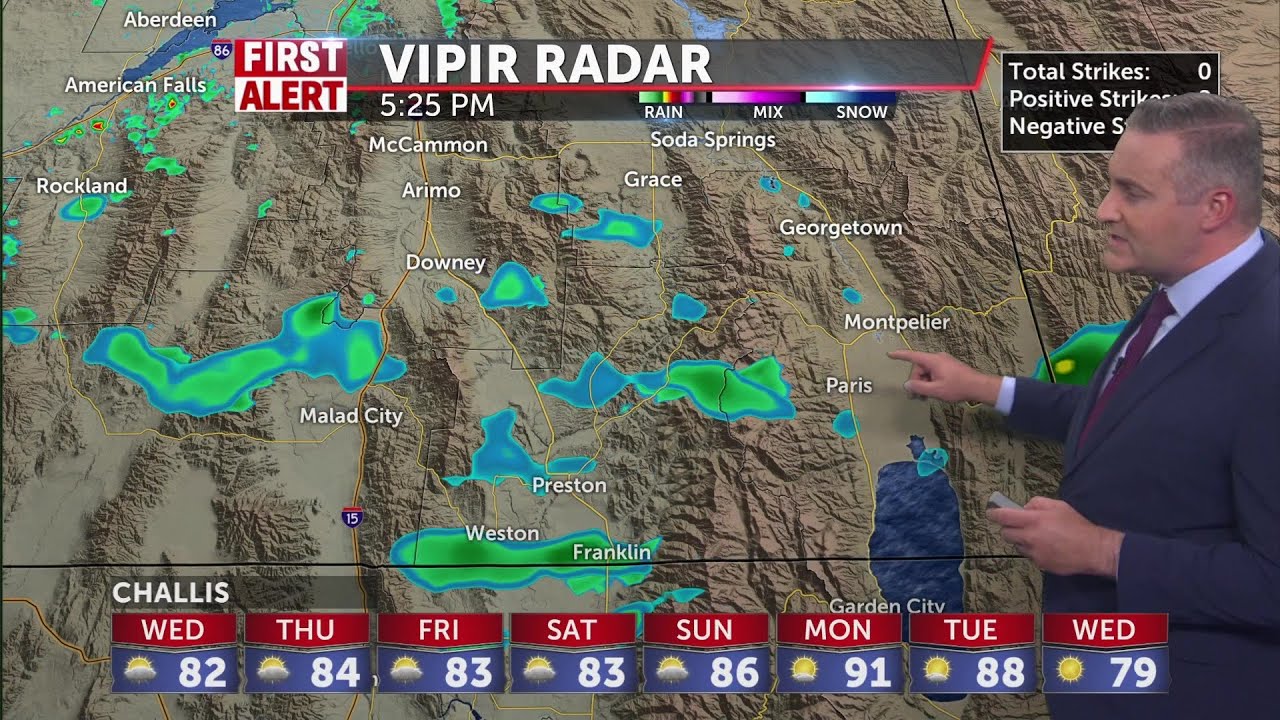 Warming temperatures with a few thunderstorms this week - YouTube