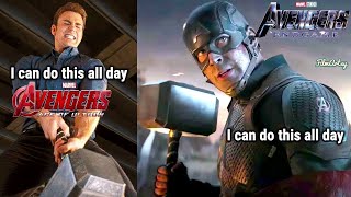 Avengers Endgame final battle all callbacks | cap lifts mjolnir, tony hugs peter, avengers assemble.