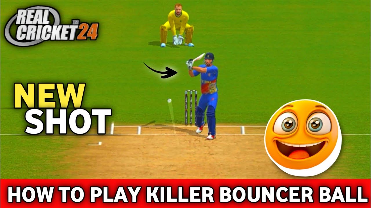 REAL CRICKET 24 HOW TO PLAY KILLER BOUNCER BALL ☹️ | REAL CRICKET 24 ...