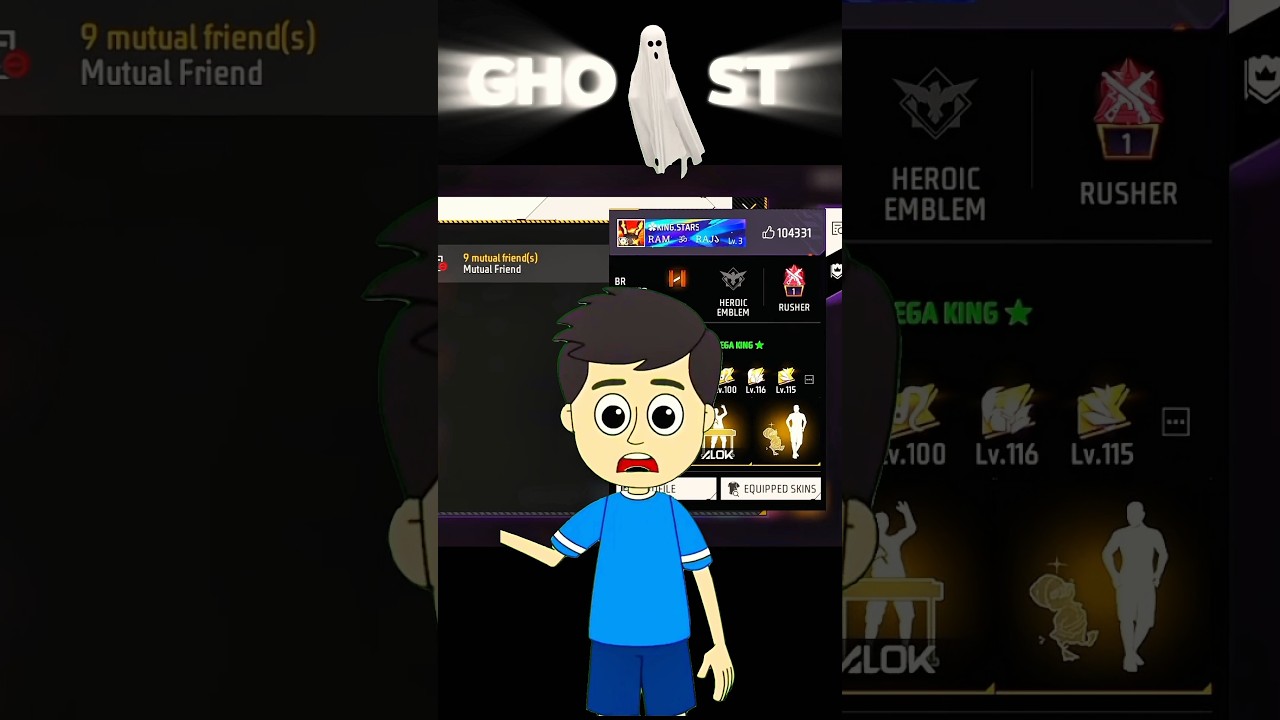 free fire funny😂ghost id👻