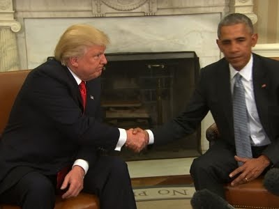 Obama & Trump Meet For First Time in Oval Office - YouTube
