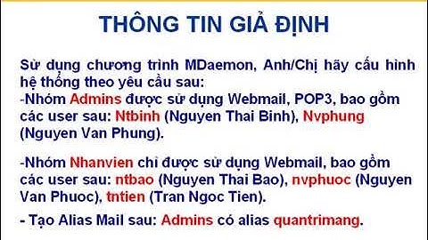 Video hướng dẫn cài đặt hệ thống mail nội bộ