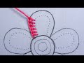 Most beautiful hand embroidery | Amazing Needle Point work flower design tutorial