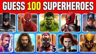 Guess 100 Superheroes in 3 Seconds 🦸‍♂️ Easy, Medium, Hard, Impossible | Marvel & DC