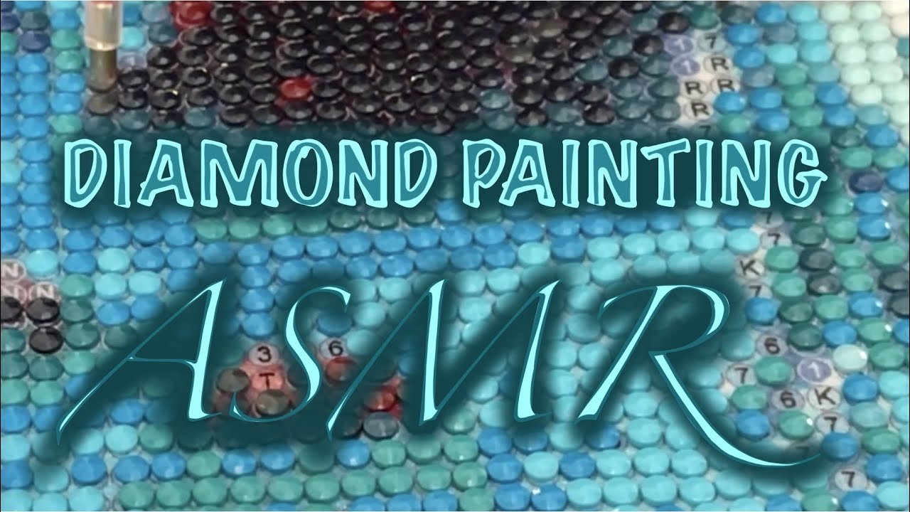 Diamond painting / ASMR process / waterfall