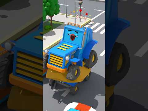 🚜 Забавный Синий Трактор в беде! Помощь в пути! 🚛✨#carcartoon #forkids #длядетей #animation