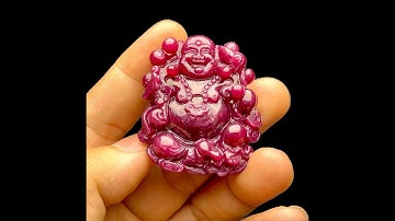 Mặt Phật Di Lặc - Đá Ruby Phi Huyết Kính Tự Nhiên #MRB-220727-03