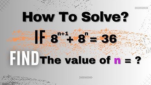 A Nice Exponential Equation | Find the Value of n | Olympiad Exponential Problem