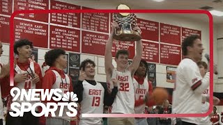 Denver East celebrates state championship basketball team