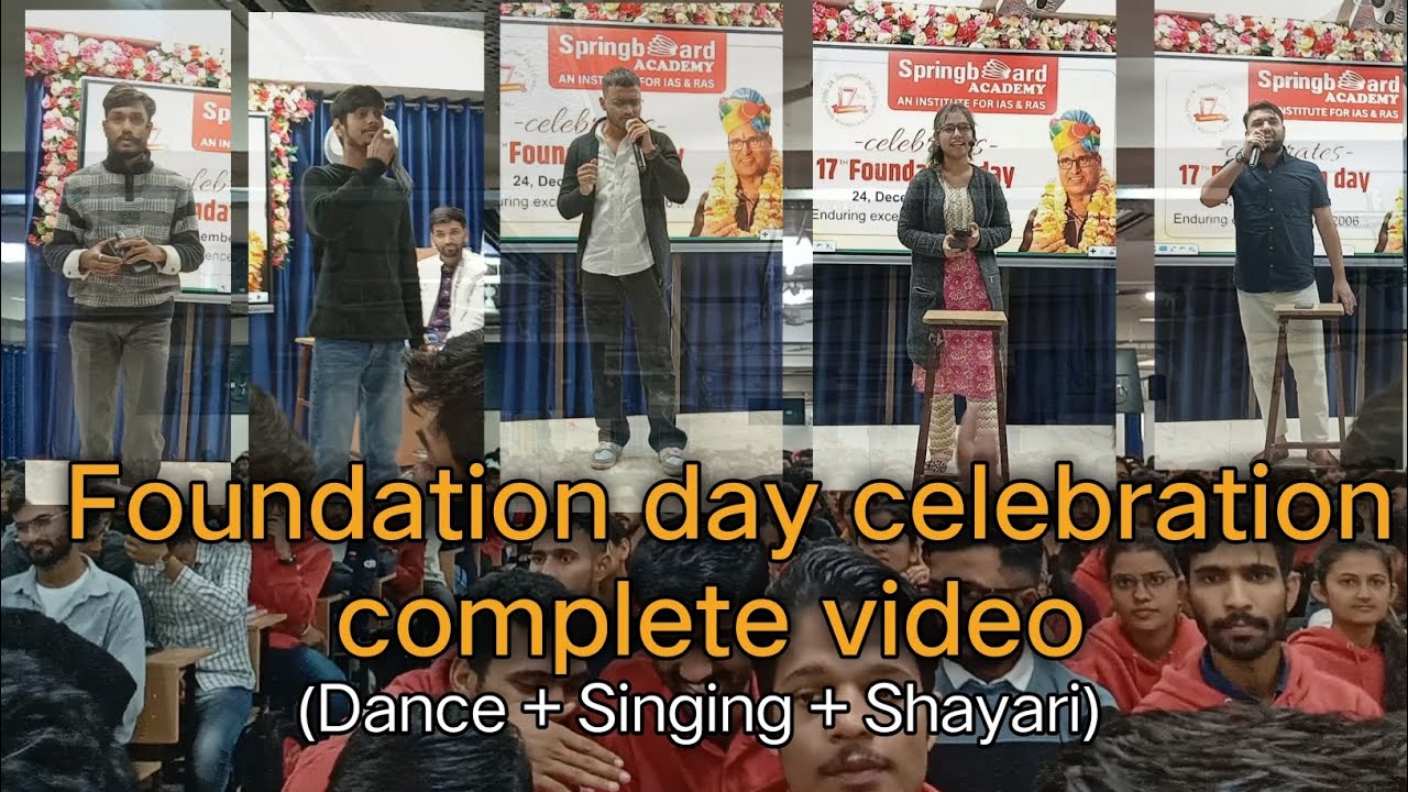 Foundation day celebration complete video (PM1 batch) - YouTube