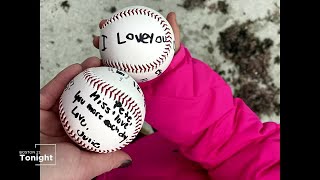 Ocean of Dreams: Lucy Frates plays catch with her dad, Pete