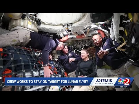 Artemis II crew settles into deep space voyage as Orion heads for the moon