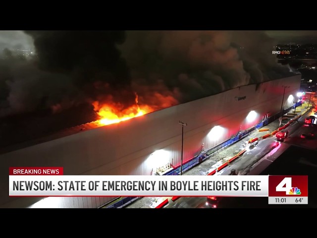 Newsom declares state of emergency for Boyle Heights warehouse fire