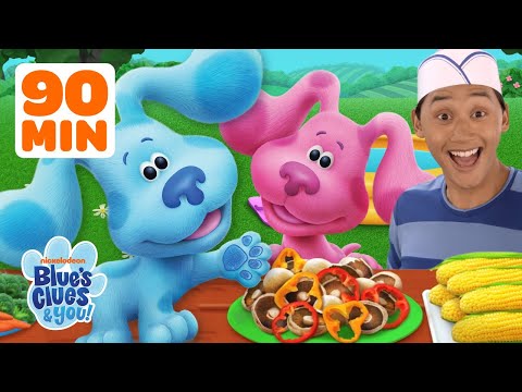 Blue and Josh Eat Food and Play Games! 🌽 w/ Magenta | 90 Minute Compilation | Blue's Clues & You!