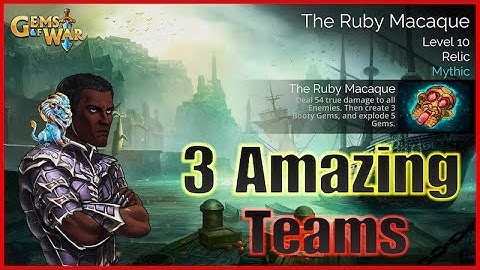 New Gems of War Ruby Macaque Meta Teams for Explore 12 #gemsofwar #gemsofwarfastestteam #crisp