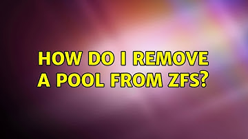 Ubuntu: How do I remove a pool from ZFS?
