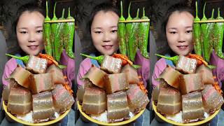 Rural Food Enjoy Eating Fried Bacon Really Delicious Home Cooking 🥓✨