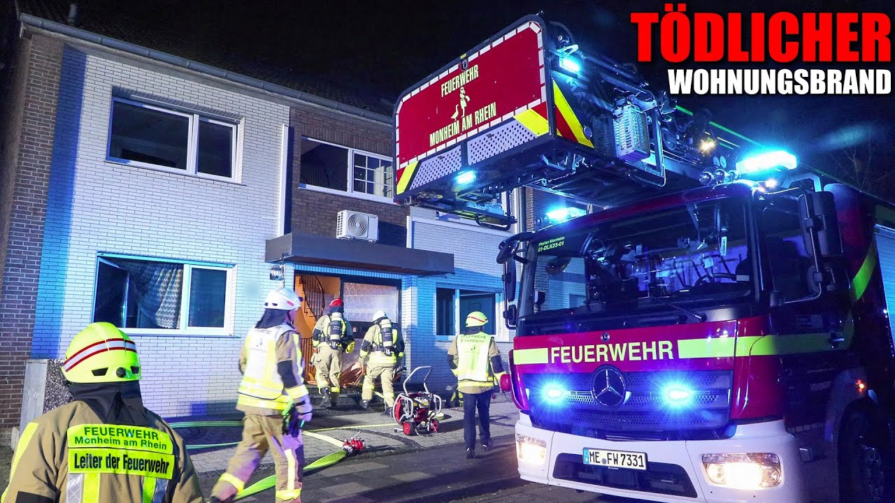 [TÖDLICHER WOHNUNGSBRAND!] - Vollalarm Feuerwehr Monheim am Rhein -