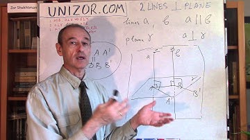 Unizor - Geometry3D - Lines and Planes - 2 Lines Perpendicular to a Plane