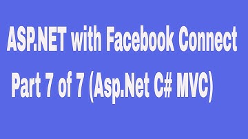 ASP NET with Facebook Connect   Part 7 of 7