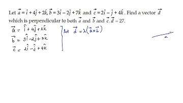 Let a=i+4j+2k, b=3i-2j+7k and c=2i-j+4k. Find a vector d|Vector algebra|class 12|CBSE|BOARD|NCERT
