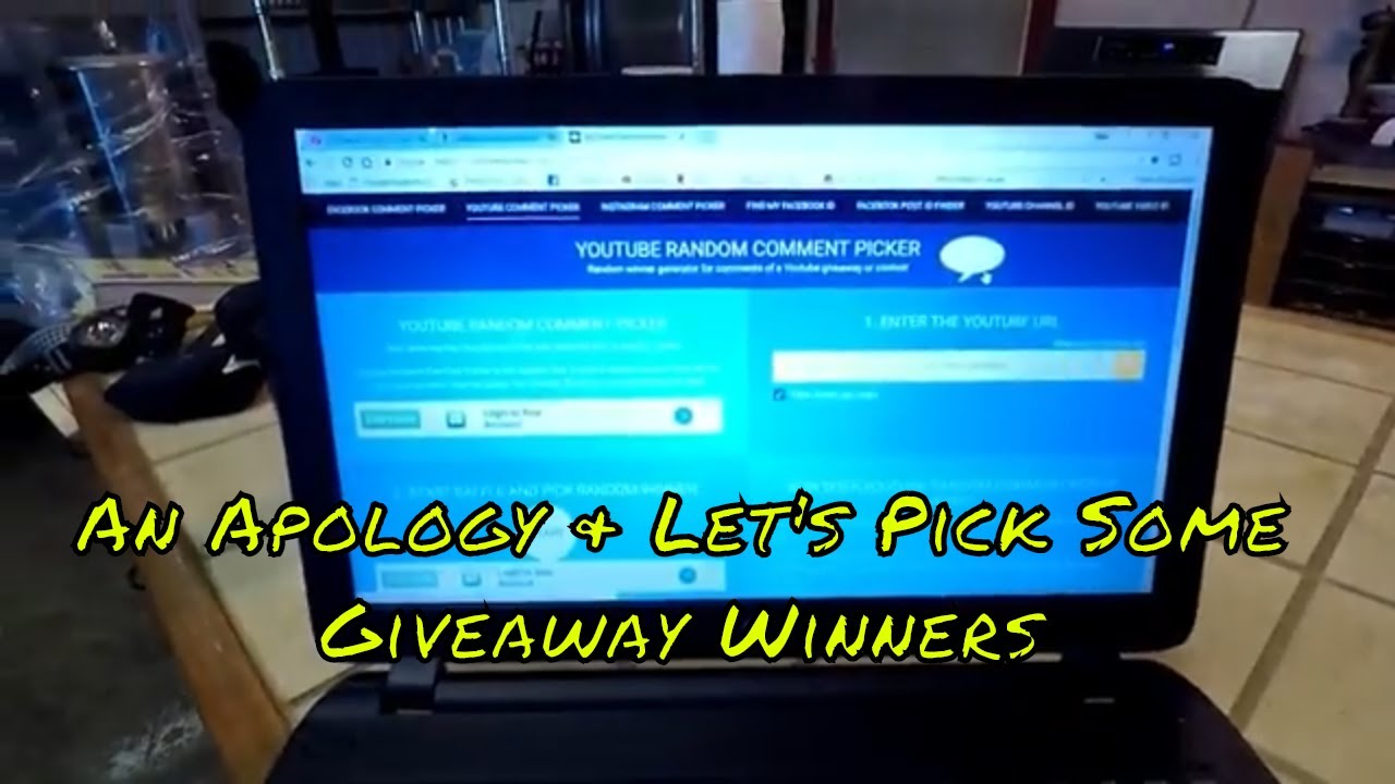 An Apology | Let's Pick Some Giveaway Winners