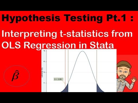 hypothesis test stata regression