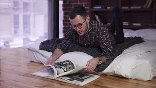 Young Man Reading A Book Stock Video