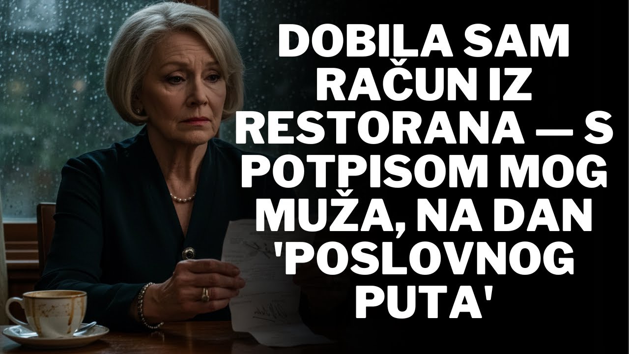 Dobila sam račun iz restorana — s potpisom mog muža, na dan 'poslovnog puta'
