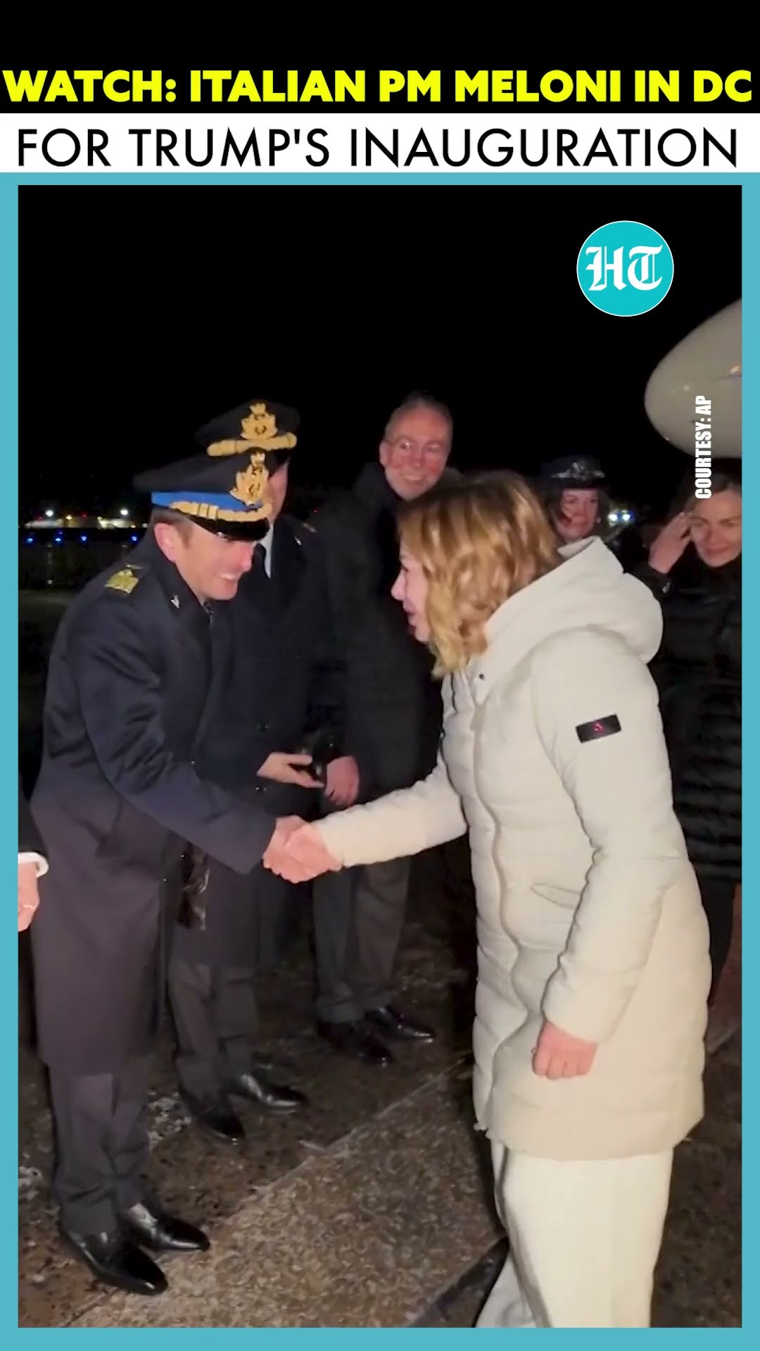 Italian PM Meloni Arrives in Washington for Donald Trump's Inauguration #ytshorts  #usnews