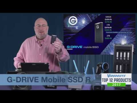 G-Technology G-DRIVE mobile SSD R-Series Rugged USBC Drives Selected Videoguys Top Products of 2017