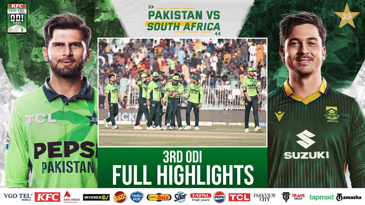Full Highlights | Pakistan vs South Africa ODI Series | 3rd ODI | PCB ...