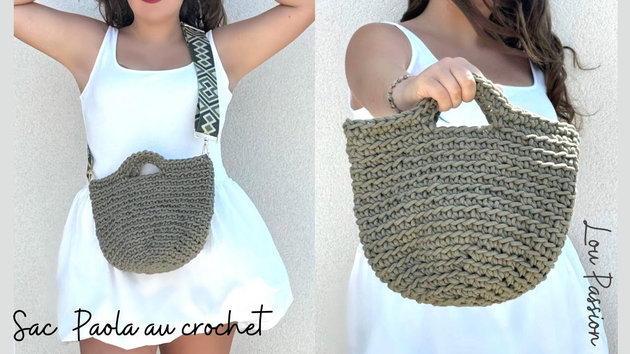 Comment faire un sac Paola fourre-tout au crochet facile tutoriel pas à pas #crochetdebutant #diy