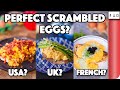 How To Make Perfect Scrambled Eggs - 3 ways (USA vs UK vs FRANCE)