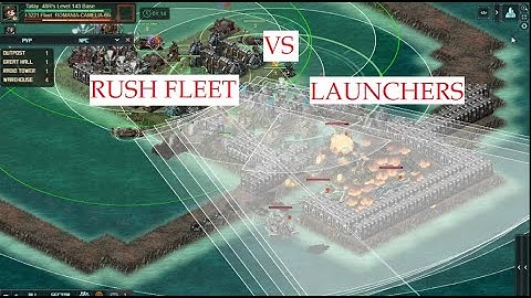 Battle Pirates: Base Defense - 5 Laticauda Launchers Vs Rush Fleet
