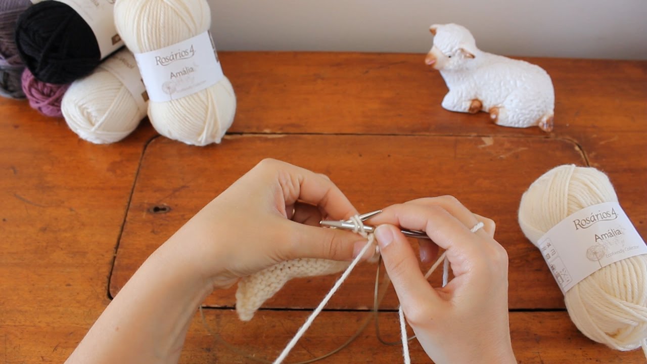 Curso Iniciação ao Tricot - Tricotar 2 malhas juntas (k2tog; P2tog)