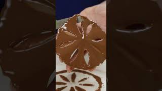 I made Edible Christmas Decorations with Chocolate #shorts #christmas #chocolate