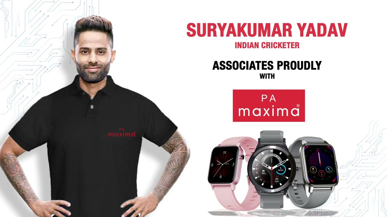 Proudly announcing Surya Kumar Yadav association with Maxima Watches.