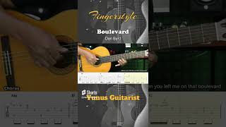 Boulevard - Dan Byrd - Fingerstyle Guitar Tutorial + TAB & Lyrics #fingerstyle