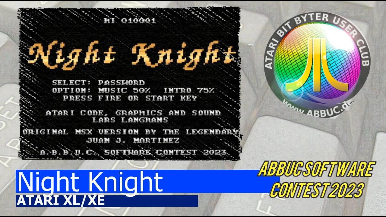 Indie Retro News: Night Knight - An Atari XL/XE conversion of a