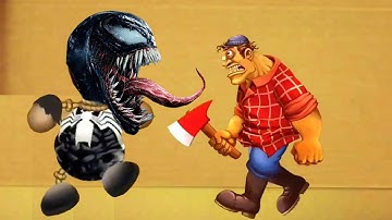 Kick the venom vs mad jack | Kick the buddy