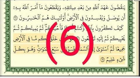 سوره البقرة رقم الصفحة 6 مجود بصوت القارئ الشيخ أيمن سويد حفظه الله