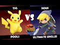 Saturday sparring  tsg pikachu pichu vs nous toon link r o b corin  smash ultimate pools