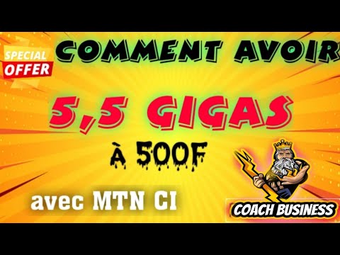 meilleur code de MTN CI pour avoir assez de giga d'internet à moindre coût