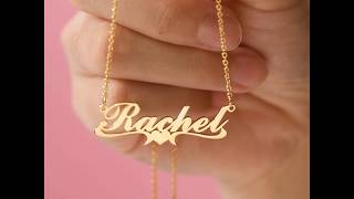 Yafeini Customized Rachel Style Name Necklace, With Gold Plated