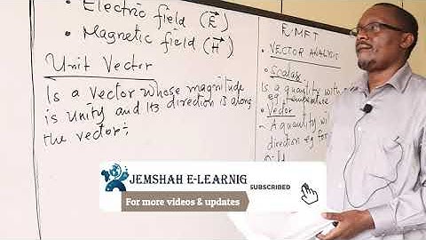 ELECTROMAGNETIC FIELD THEORY {INTRODUCTION TO VECTORS PART 1} BY MR. OMONDI