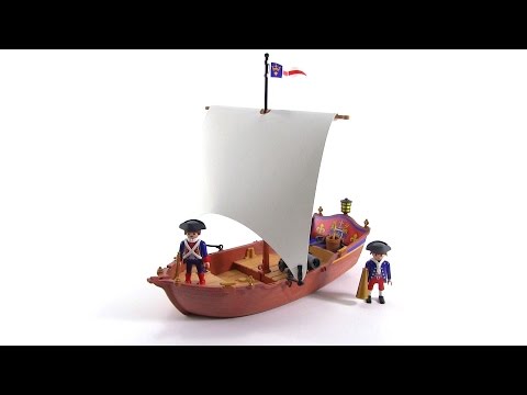 Playmobil (6678) Le Bateau pirate des ténèbres - Démo avec RC en français 