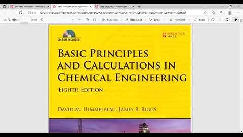 How to use solution Manual :Basic Principles and Calculations in Chemical Engineering